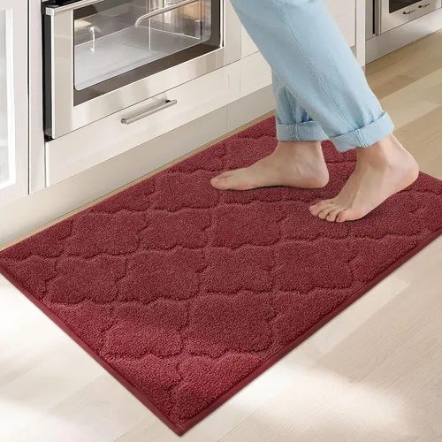 Vista 20 de COSY HOMEER Alfombras suaves de cocina [2 piezas] para el frente del fregadero súper absorbentes, tapetes y tapetes de cocina de 20 x 30 pulgadas/20