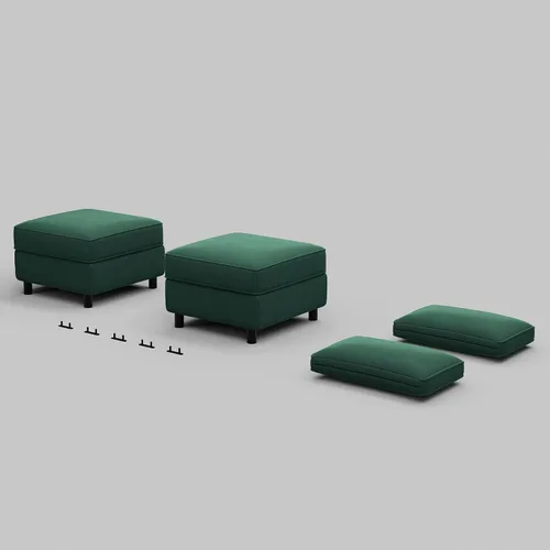 Vista 36 de Belffin Módulo modular de respaldo para sofá seccional para sofá seccional apoyabrazos/respaldo (juego de 4) terciopelo negro