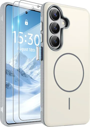 Vista 118 de Jshru Funda para Samsung Galaxy S26 Plus/Galaxy S25 Plus: para Galaxy S24 Plus [compatible con Magsafe] [2 protectores de pantalla HD] cubierta
