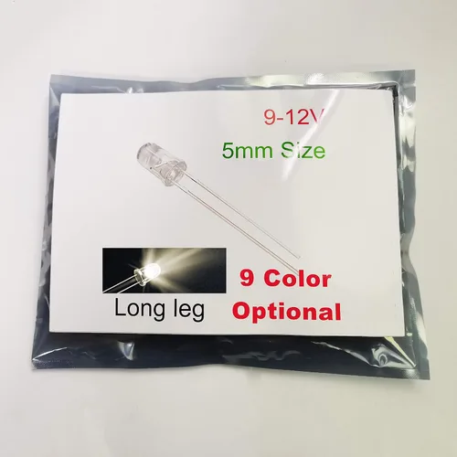 Vista 7 de 50 piezas 12 V 5 mm LED blanco 9 V - 12 V Diodos emisores de luz para grupo de instrumentos