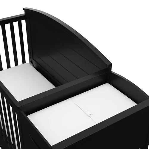 Vista 9 de Graco Bellwood - Cuna convertible 5 en 1 y cambiador con cajón (negro) - Certificado GREENGUARD Gold, cajón de almacenamiento de tamaño completo, se