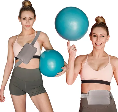 Vista 3 de Mini bolsa de cinturón para mujeres y hombres, riñonera impermeable para mujer, bolsa cruzada con correa ajustable para correr, entrenamiento