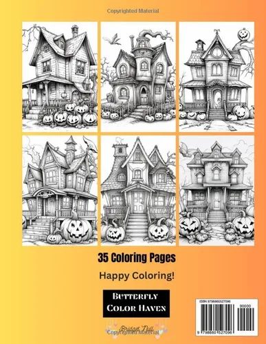 Vista 2 de Halloween Houses Vol 1 Coloring Book