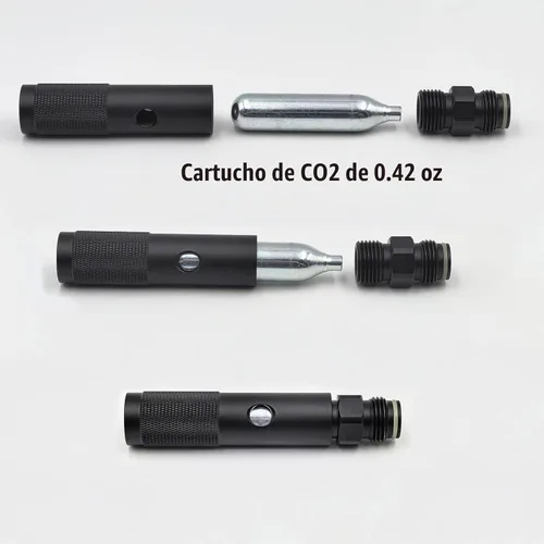 Vista 8 de Adaptador de carga rápida de cilindro pequeño cartucho de CO2 de 0.42 oz para agua de soda de Paintball PCP Airsoft G1/2-14 (0.825"-14NGO)