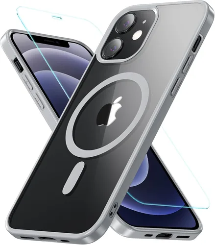 Vista 12 de Fin2feel Funda magnética para iPhone 11, con protector de pantalla de vidrio templado, [compatible con MagSafe], protección militar contra caídas a