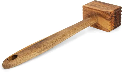 Vista 7 de Ironwood Gourmet Ablandador de carne de madera de acacia, 11.5 pulgadas, marrón