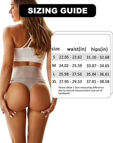 Vista 4 de FINETOO Tangas de cintura alta para mujer ropa interior con control de abdomen nailon suave elásticas no se muestran paquete de 4
