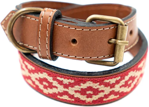 Vista 10 de GauchoLife Collar Polo de cuero para perro Guarda Pampa (Azul, XS)