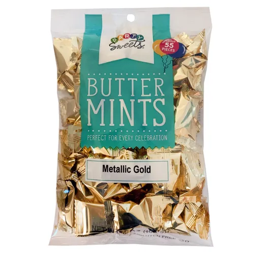 Vista 3 de Hospitality Mints - Caramelos de menta dorada metálica para fiestas, bolsas de 7 onzas (paquete de 6)