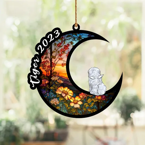 Vista 198 de Nazenti Atrapasoles conmemorativo para perros, adornos de Navidad personalizados para perros, adorno de Navidad, regalos conmemorativos para perros