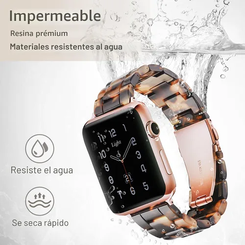 Vista 7 de Bandas para Apple Watch Light House - Correas de resina ligera de moda para iWatch para mujeres y hombres 38mm/40mm/41mm/42mm (Series 11 10)