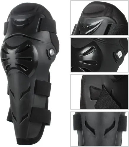 Vista 2 de GES Rodilleras para motocicleta – 4 rodilleras para adultos/coderas de motocicleta/almohadillas ajustables para rodilleras, protectores de codo