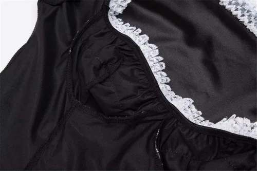 Vista 6 de Women's Fever Flirty French Maid Costume Sexy Halloween Party Cosplay Lolita Dress Lingerie with Apron Outfit Plus