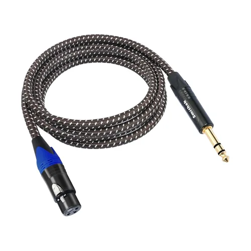 Vista 7 de Smithok Cable divisor XLR, cable doble hembra a macho Y (divisor XLR de 3 pines, 2 hembra a 1 macho), adaptador de audio de cable divisor