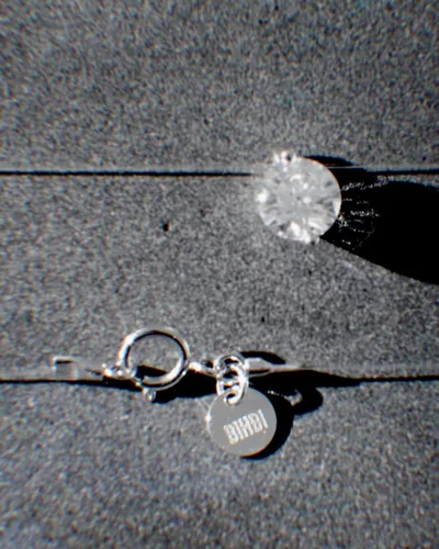 Vista 5 de BIHBI Collar de piedra natal de plata 925 x circonita cúbica colgante solitario y cadena de gargantilla transparente, regalo para el día de San