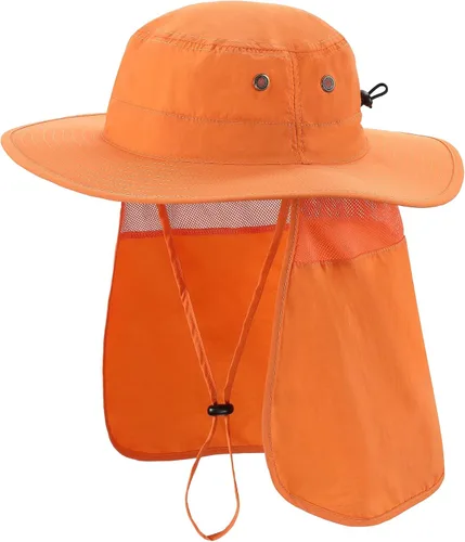 Vista 10 de Home Prefer Sombrero para sol para el aire libre con protección UV, secado rápido, unisex con solapa para proteger el cuello