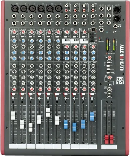 Vista 3 de Allen & Heath ZED-14 mezclador de 14 canales con interfaz USB
