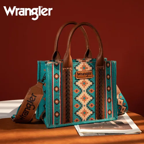 Vista 2 de Wrangler - Bolso de mano estilo occidental para mujer, bolsos aztecas bohemios