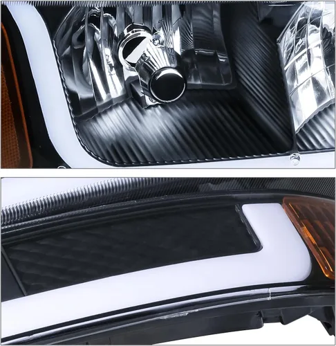 Vista 9 de M-AUTO Switchback - Tira de faros delanteros LED DRL de 4 piezas + lámparas de parachoques compatibles con GMC Sierra 1500 99-07, 99-04 2500, 01-07