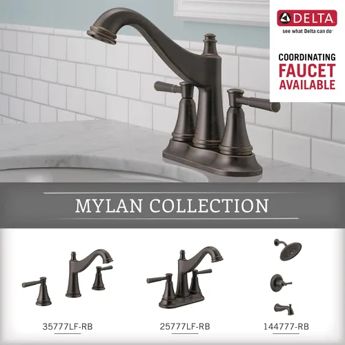 Vista 3 de Delta MYN18-VBR Mylan - Toallero de pared de 18 pulgadas con extensor de accesorios de baño de 6 pulgadas en bronce veneciano