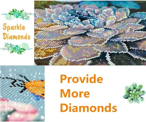 Vista 5 de Pintura de diamantes 5D, arte para madre e hija, acuarela, cuentas cuadradas brillantes, pintura de diamantes por números, decoración de pared