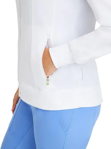 Vista 4 de healing hands Womens Scrub Jacket 2 Pocket HH360 5067 Carly Zip Up Stylish Women Jacket