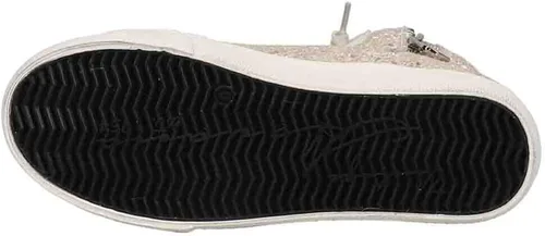 Vista 5 de Vintage Havana Mujeres Hailey Glitter Studded Alto Slip En Zapatillas De Deporte Zapatos Casual - Plata