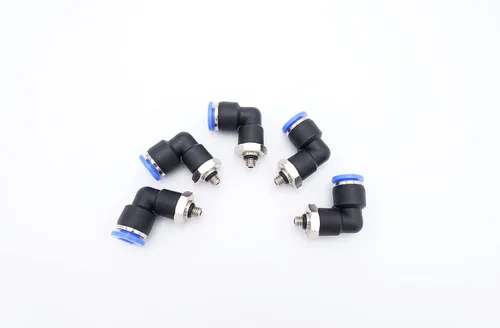 Vista 15 de Accesorio de Conexión por Empuje 1/2" Tubo OD x 1/2" Rosca Macho NPT, Codo Neumático Macho para Línea de Aire y Agua de 90 Grados con Giratorio