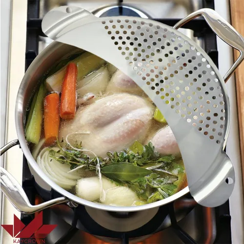 Vista 2 de Best Utensils - Colador de espaguetis de acero inoxidable de alta calidad, colador de cocina, colador y escurridor de verduras, se adapta a todas
