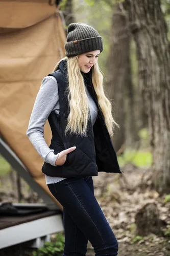 Vista 7 de Britt's Knits Gorro de punto para mujer Mainstay para clima frío, doble capa, estilo clásico, con puños, talla única