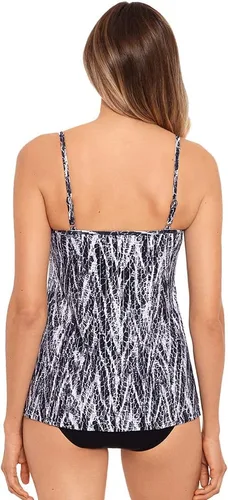 Vista 3 de Miraclesuit Women's Swimwear Pyrite Jubilee Soft Cup Adjustable Strap Tankini Bathing Suit Top