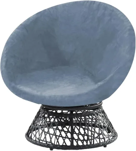 Vista 8 de PrinceDeco Funda Redonda de Terciopelo para Silla Platillo (Solo Funda Deslizante) Funda de Cojín para Silla Papasan de Alta Elasticidad Protector