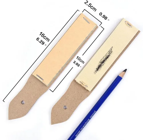 Vista 6 de Sacapuntas de papel de lija, 2 piezas, sacapuntas de papel de lija, puntero de plomo, herramienta de dibujo artístico para adultos, adolescentes