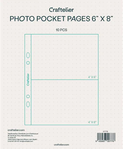 Vista 7 de Craftelier - Fundas de plástico con un solo bolsillo para álbumes de fotos personalizados Incluye 10 fundas de 6" x 8" (15,24 x 20,32 cm) en 4