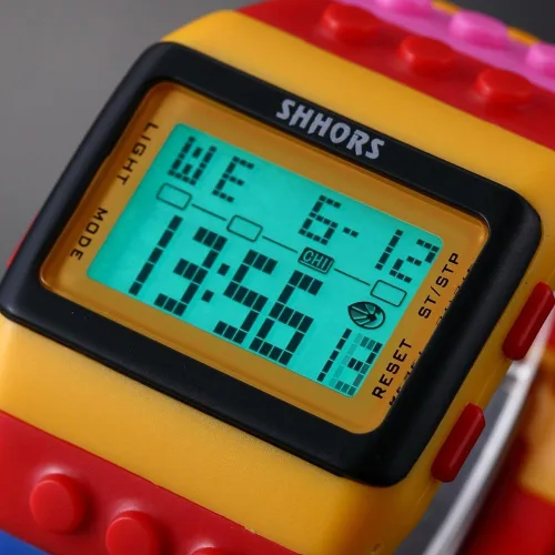 Vista 5 de LED Rainbow Creative LCD Deportes Silicona Correa Reloj de Pulsera Hombre Mujer Niños Grande LED091, Correa, Correa