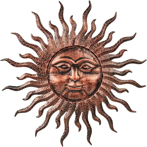 Vista 8 de VEWOGARDEN Arte Decorativo de Pared de Sol de Metal de 13 pulgadas para Colgar en Interiores y Exteriores, Hogar, Jardín, Regalos de Navidad