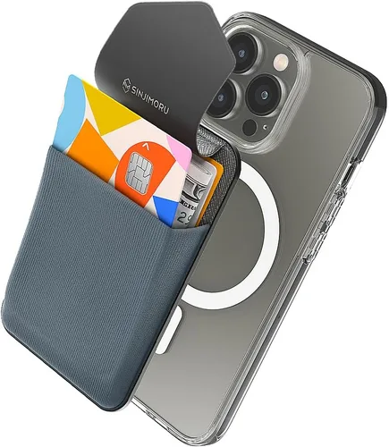Vista 11 de Sinjimoru Funda magnética para tarjetas de privacidad, cartera magnética para teléfono que se adhiere como tarjetero de crédito para MagSafe