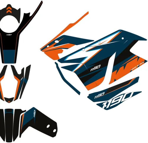 Vista 4 de Nuevo Kit gráfico para KTM 1090/1190 Adventure Decal Sticker (RN-N) (1090 ADVENTURE S, BRILLANTE)