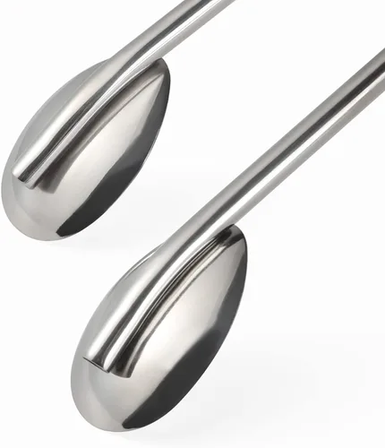 Vista 4 de Cucharas de té helado largas de acero inoxidable, cucharas de barra de pajilla, mango con pajita para mezclar, revolver, beber (S-10)