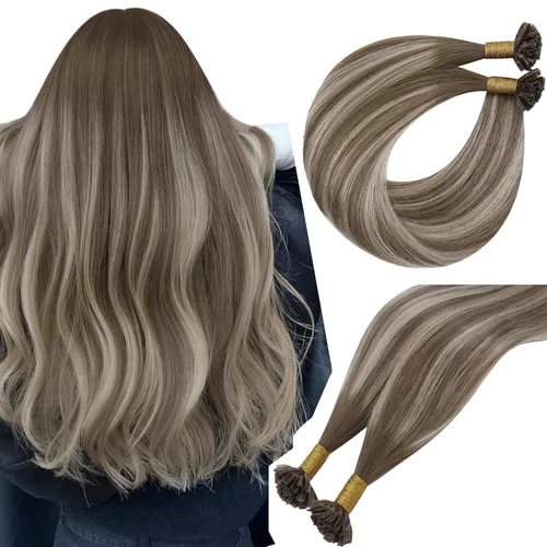 Vista 29 de Easyouth - Extensiones de cabello con alambre rubio, extensiones de cabello humano real, reflejos rubios ceniza, extensión de cabello rubio con hilo