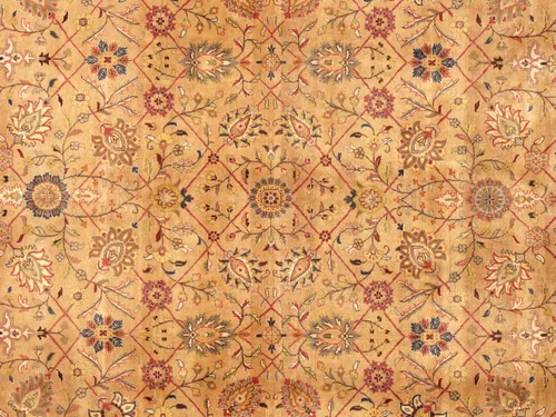 Vista 7 de Pasargad Home Baku Collection - Alfombra anudada a mano color camello/camello 100% lana, 7 pies 11 pulgadas x 10 pies 0 pulgadas