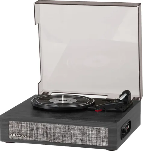 Vista 11 de Crosley CR6042A-BK Scout - Tocadiscos Bluetooth de 3 velocidades con altavoces integrados, color negro