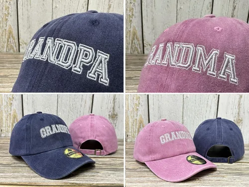 Vista 24 de Sombreros bordados para tío tía, abuelo, abuela, mamá, mini