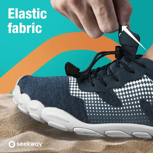 Vista 4 de SEEKWAY - Zapatos de agua unisex, de secado rápido, tipo calcetín y con sensación de pies descalzos para adultos ideales para playa, natación, río
