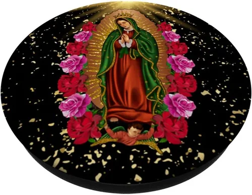Vista 2 de Nuestra Señora Virgen De Guadalupe Virgen María PopSockets intercambiables PopGrip