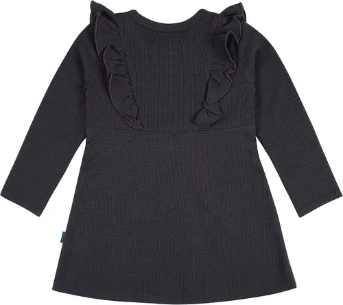 Vista 3 de Gerber Vestido de manga larga para niña pequeña con detalle de volantes Carbón