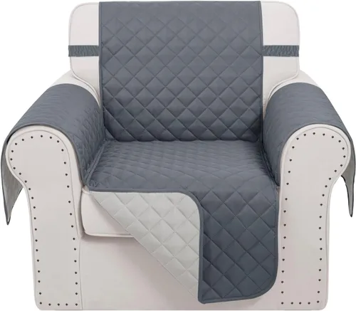 Vista 44 de Fundas para Silla Reclinable Reversibles Funda de Sofá para Mascotas Protector de Muebles Lazy Boy (Silla 23'', Beige/Beige)