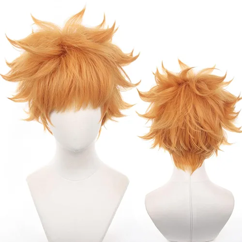 Vista 12 de Pelucas de anime verde oscuro para hombre, peluca corta y recta con flequillo para mujer, peluca COS para Halloween, Navidad, cómic, transmisión