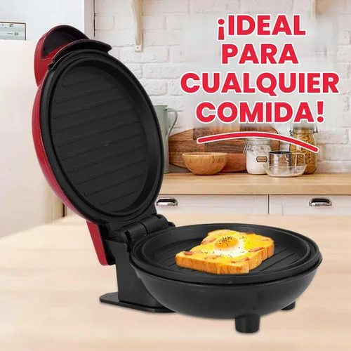 Vista 4 de Plancha pequeña para panqueques - Máquina para hacer panqueques, plancha redonda para panqueques individuales, galletas, huevos, sartén