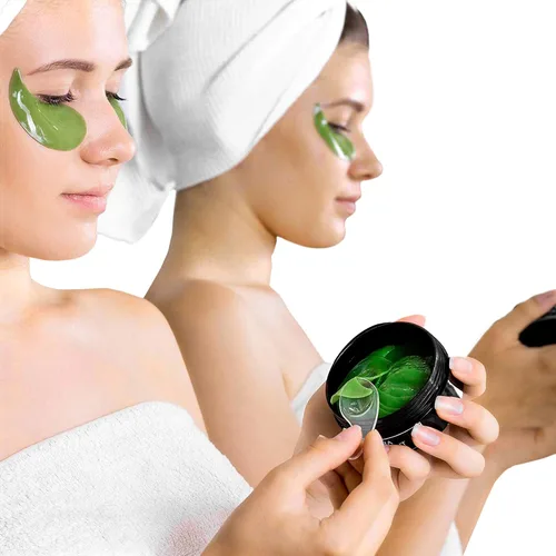Vista 2 de Mascarilla de tratamiento de ojos de aloe vera (30 pares) reduce la hinchazón, las arrugas, la hinchazón y las bolsas debajo de los ojos, aclara